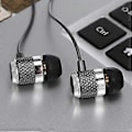 Pikkukuva 3 / 5: 3,5 mm:n langalliset nappikuulokkeet stereomusiikilla, älypuhelimen kuulokkeet, handsfree-mikrofoni
