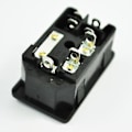 Miniatyrbillede 3 af 5: (r) Indgangsstik med sikring S 10a 250v 3 ben Iec320 C14