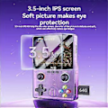 Miniatyrbillede 4 af 5: X6 Retro Spillekonsol 3,5 tommer IPS Skærm Bærbar Håndholdt Spillekonsol Retro Arkade Understøtter 11 Emulatorer Børnegaver 32G B