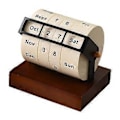 Miniatyrbillede 1 af 5: Kalender Træhjul Kalender Hjemmekontor Skrivebordspynt Datovisning Dekorativ Gave