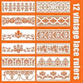 Pikkukuva 4 / 5: 12 kpl Kukka Reunamuotti Sapluunat Mandala Sapluunat Uudelleenkäytettävät Leikkausmaalausmallit DIY Askartelusapluunoihin, 12 x 3,9 tuumaa