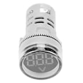 Miniatyrbillede 2 af 5: Rund LED Signallampe AC Digital Display Voltmeter Indikator (hvid)