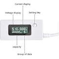 Miniatyrbild 2 av 2: Vit Svans LCD Bakgrundsbelysning LCD Digital Display USB Amperemeter Voltmeter Laddningskapacitet Detektor Detektionstabell