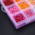 Miniatyrbillede 5 af 5: 2880 Store Hul Perler Regnbue Plastik Perler 6 X 9 Mm 24 Farver 4 Stilarter Runde Perlesæt Egnet Til