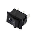 Miniatyrbild 1 av 2: Terminal Snap-in På-Av Båtbrytare Svart Vippströmbrytare 3-Pin AC 6A/250V 10A/125V
