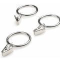 Miniatyrbilde 3 av 5: 40 stk gardinklips gardinstang gardinklips 32mm plateringsgardinringer med gardinkrokclips egnet for diameter metallstang (Sil