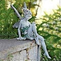 Miniatyrbilde 3 av 5: Harpiks Håndverk, Blomsterfe Hage Ornamenter, Turek Sittende Fe Statue