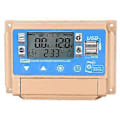 Miniatyrbild 1 av 4: 12V 24V MPPT Solpanelregulator Dubbel USB 5V 2A Utgång LCD-Display BT Solcellsladdningsregulator 60A