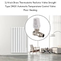Miniatyrbild 3 av 5: 3/4 tum Tatic Radiatorventil Rak Typ Dn20 Automatisk Temperaturventil Fl
