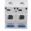 Miniatyrbillede 2 af 4: Fotovoltaisk DC Strømafbryder 2P 4KA Segmenteringsevne Flammehæmmende PV Miniature Luftstrømafbryder DC250V 16A