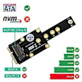 Pikkukuva 2 / 5: mSATA - Key B mSATA SSD -sovitinkortti, yhdistää mSATA SSD -emolevyn muuntimen