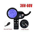 Miniatyrbilde 2 av 5: 36-60v Dashboard Meter Justerbar Spenning For Jp Elektrisk Sparkesykkel Tilbehør (flatt hode)