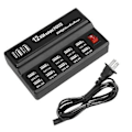 Miniatyrbild 1 av 5: 12 Portars USB-hub 5V 12A Strömadapter Laddstation Adapter Laddare Hemresa US-typ