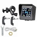 Miniatyrbillede 2 af 4: Motorcykel Solar TPMS Motor Dæktryk Temperatur Overvågningssystem Kit USB Opladning