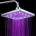 Miniatyrbilde 5 av 5: LED-dusjhode, 8 tommers firkantet temperaturkontroll, 3 fargeendringer ABS kromfinish, 12 stk LED-dusjhode for baderom-DENUOTOP
