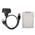 Pikkukuva 1 / 4: Kaksois-USB-sovitin, kiintolevysovitinkaapeli, kiintolevysovitinkaapeli, Plugin SATA -sovitinkaapeli, ammattimaisesti valmistettu