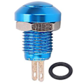Miniatyrbild 1 av 4: Metall Tryckknapp Strömbrytare Tippande Självåterställande Vattentät M8 Zinklegering Mikro Ingen Lampa 1A24V (Blå)