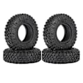 Miniatyrbild 1 av 5: 4st 85mm 1.55 Tum Gummihjul Däck För 1/10 Rc Crawler Bil Axial Jr Rc4wd D90 Tf2 Cc01 Lc70