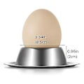 Miniatyrbilde 2 av 5: Eggeglassholder Sett med 2 Pakker, Eggeglassplater i Rustfritt Stål Serviseholder for Harde og Bløtkokte Egg