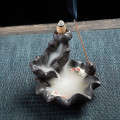Miniatyrbillede 4 af 5: Keramisk Tilbageflow Røgelseholder Vandfald Røgelsebrænder Til Hjemmeindretning Aromaterapi Ornament Lotus Keramisk Tilbageflow Brænder, Tilbageflow Røgelse