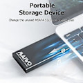 Pikkukuva 5 / 5: Usb 3.0 - Msata Ssd Ulkoinen Kotelo Alloy Kannettava Mobiili S Asema Laatikko 2t Muisti