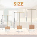 Miniatyrbild 5 av 5: 3-delad Mode T-bar Smyckesdisplay Rack Stativ Hängare