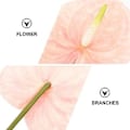 Miniatyrbillede 5 af 5: 2 stk. Kunstig Anthurium Buket Til Hjem R Brude Bryllup Fl Arranme