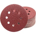 Miniatyrbillede 1 af 5: Professionelle slibeskiver 50 stk. 8 huller 125 mm korn 100 til excenterslibere Slibeark Sandpapir Slibepuder -