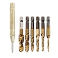 Miniatyrbillede 2 af 5: 1/4 tomme HSS Spiral Hex Skaft Kombinations Skrue Tap Bitsæt (m3-m10) Med Automatisk Lo