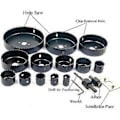 Miniatyrbild 2 av 5: 16 Håls Stålsågsats Metall Cirkelskärare Runda Borr Trä Legering Downlights 19-127mm