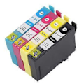 Miniatyrbilde 2 av 4: 4 stk. blekkpatroner svart cyan magenta gul jevnt nøyaktig klar anti-falming skriverblekkpatron for Stylus T1351 T1332 T1333 T1334