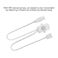 Miniatyrbillede 4 af 5: 2A DC 5‑24V PIR Infrarød Bevægelsessensor Detektor Automatisk Kontakt LED Strip USB Interface Hvid