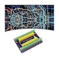 Pikkukuva 1 / 5: Pico Gpio -laajennuskortille Picow Terminal Gpio -liitäntämoduuli, jossa sisäänrakennetut uros- ja naarasnastat (juotettu)