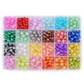 Miniatyrbillede 1 af 5: 480 stk. Krakeleret Glasperler 8mm Krystalperler Glas Runde Perler Ædelsten Kugleperler Armbåndsperler Løse Afstandsperler