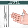 Miniatyrbillede 3 af 5: 6 Stykker Klar Kvarts Rør Tip Kvarts Rør Sugerør Glas Sugerør Genanvendelige Sugerør Kvarts Tip (14 Mm)
