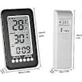 Miniatyrbild 4 av 5: Trådlös inomhustermometer, LCD / Digital Inomhus/utomhus Termometer Tidsklocka Temperaturmätning Med Sändare Hy