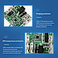 Miniatyrbilde 3 av 5: 5s 18/21v 20a Batteribeskyttelseskort Bms Modul For Elektroverktøy 1