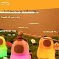 Miniatyrbillede 4 af 5: Capybara Sovelampe Indbygget Batteri Dyre Sengelampe Natlampe Silikone Capybara Form Børnelamper til Børn