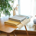 Miniatyrbild 4 av 5: 130  200cm soffa överkast skyddande överdrag tillstånd gul gul