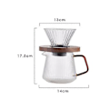 Miniatyrbillede 5 af 5: Pour Over Dripper Pot Sæt Server Maker V02 Glas Tragt Kaffe