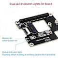 Miniatyrbillede 4 af 5: For 5 PCIe til M.2 HAT NVME Højhastigheds Udvidelseskort med 16P Kabel GPIO Header Support Aktiv Køler