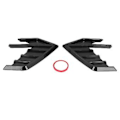 Miniatyrbillede 1 af 5: Side Vent Sticker, 2 stk. Gloss Sort Side Vent Dekorations Trim Bil Haj Gæller Fineste Materialer