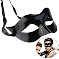 Miniatyrbilde 1 av 2: Maske for maskerade - Svart maske for menn og kvinner, perfekt for fester og Halloween (d-583-a)