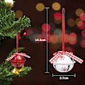 Miniatyrbillede 2 af 3: Juleklokker og Jingle Kit, Juletræspynt, Røde og Hvide Jingle Bells Vedhængs Ornamenter 12 Stykker