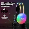 Miniatyrbillede 5 af 5: ONIKUMA Gaming Headset med RGB Dynamisk Belysning Kablet Over-Ear Headset med Støjreducerende Mikrofon til PC Sort