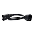 Miniatyrbillede 1 af 5: 30 cm IEC 320 2-benet C7 han til C8 hun Figur 8 Strømadapterledning til printer