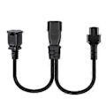 Miniatyrbillede 2 af 5: 0,3 m IEC320 C14 til IEC320 C5+Nema 1-15R AC-strømforlængerkabeladapterledning