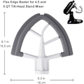 Miniatyrbild 2 av 5: Flex Edge Beater  Tilt-head Stand Mixer, 4.5-5 Quart Flat Beater Paddle Med Flexibla Silikonkanter Skålskrapa