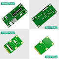 Pikkukuva 3 / 5: Mini PCI-E - PCI-E X4 -jatkokaapeli nousukaapelilla ja nopealla FPC-kaapelilla magneettityynyllä, B
