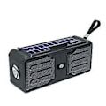 Pikkukuva 1 / 5: Aurinkovoimalla toimiva Bluetooth-kaiutin langaton stereokaiutin taskulampulla ulkokäyttöön subwoofer TF/FM-radio musta